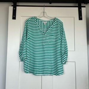 Striped Maternity 3/4 Sleeve Shirt